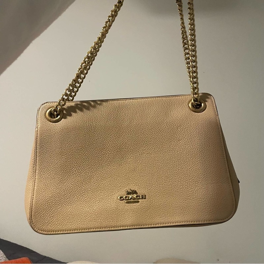 Coach tan adjustable shoulder bag